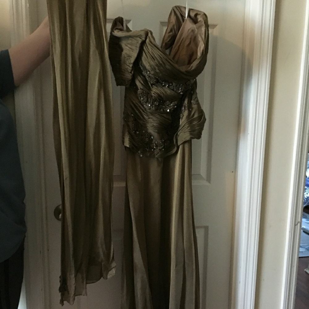 Olive color Gown